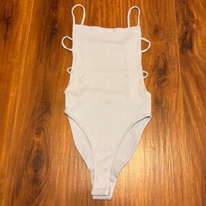 Urban Outfitters Out from Under Light Blue Periwinkle Ribbed Bodysuit